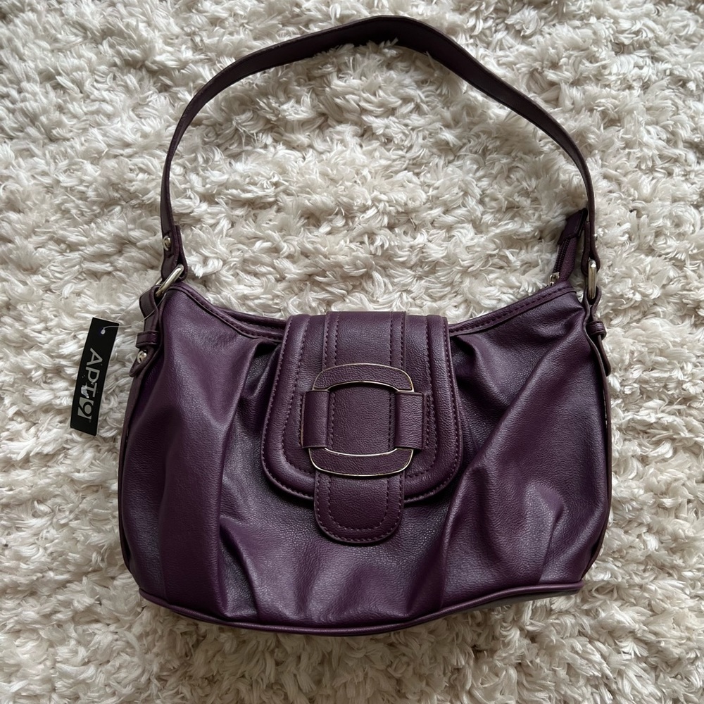 Apt.9 Purple Square Buckle Purse